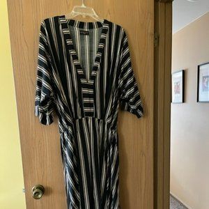 Vertical striped kaftan, size XXL